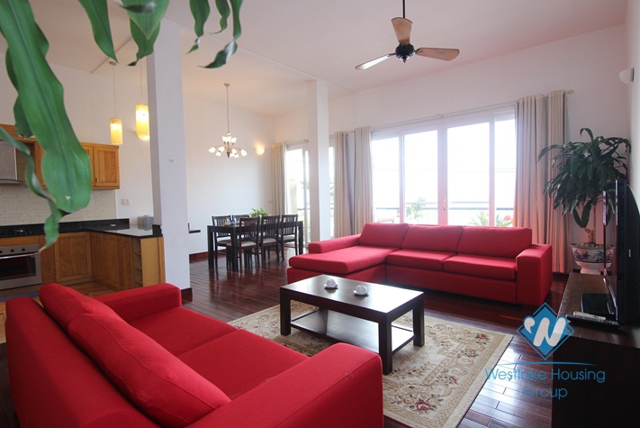 Lakeview balcony 150 sqm apartment  for rent in Tay Ho, Hanoi